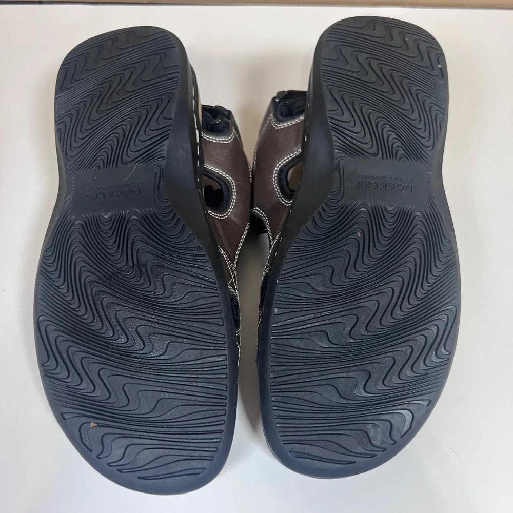 Dockers Mens 7M Brown Memory‎ Foam Fisherman Sandals